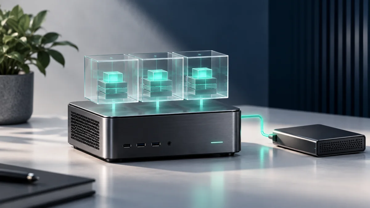 Stilisierter Mini-PC als Server für mehrere Dienste