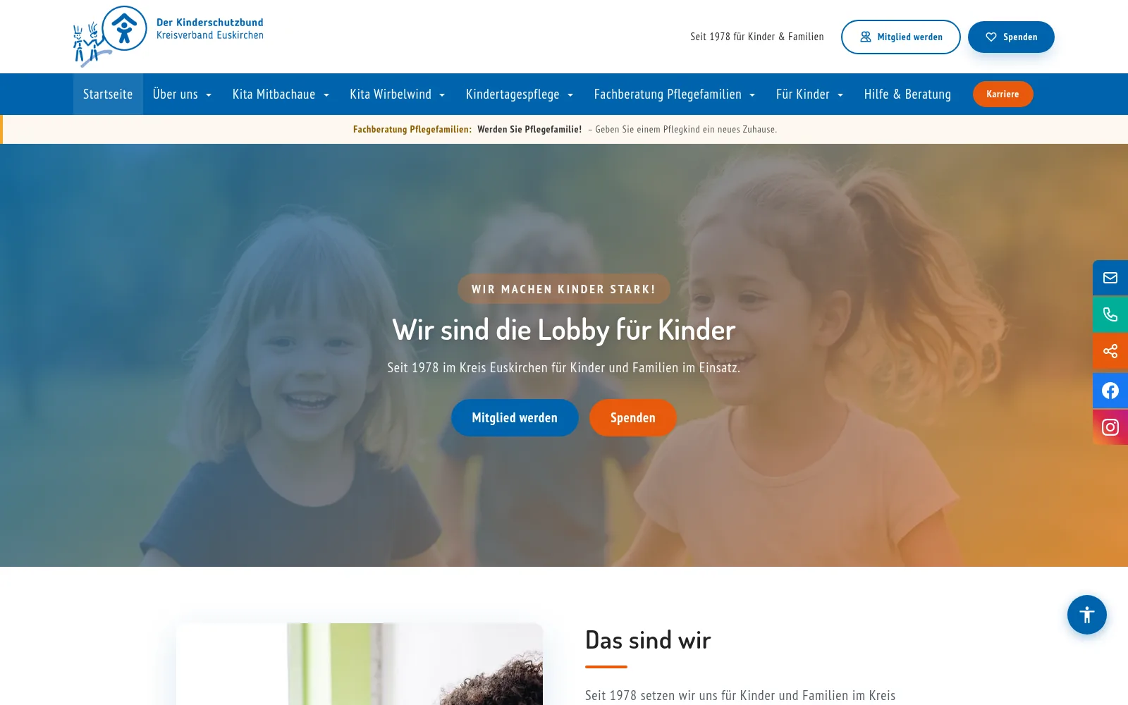 Website Kinderschutzbund Euskirchen