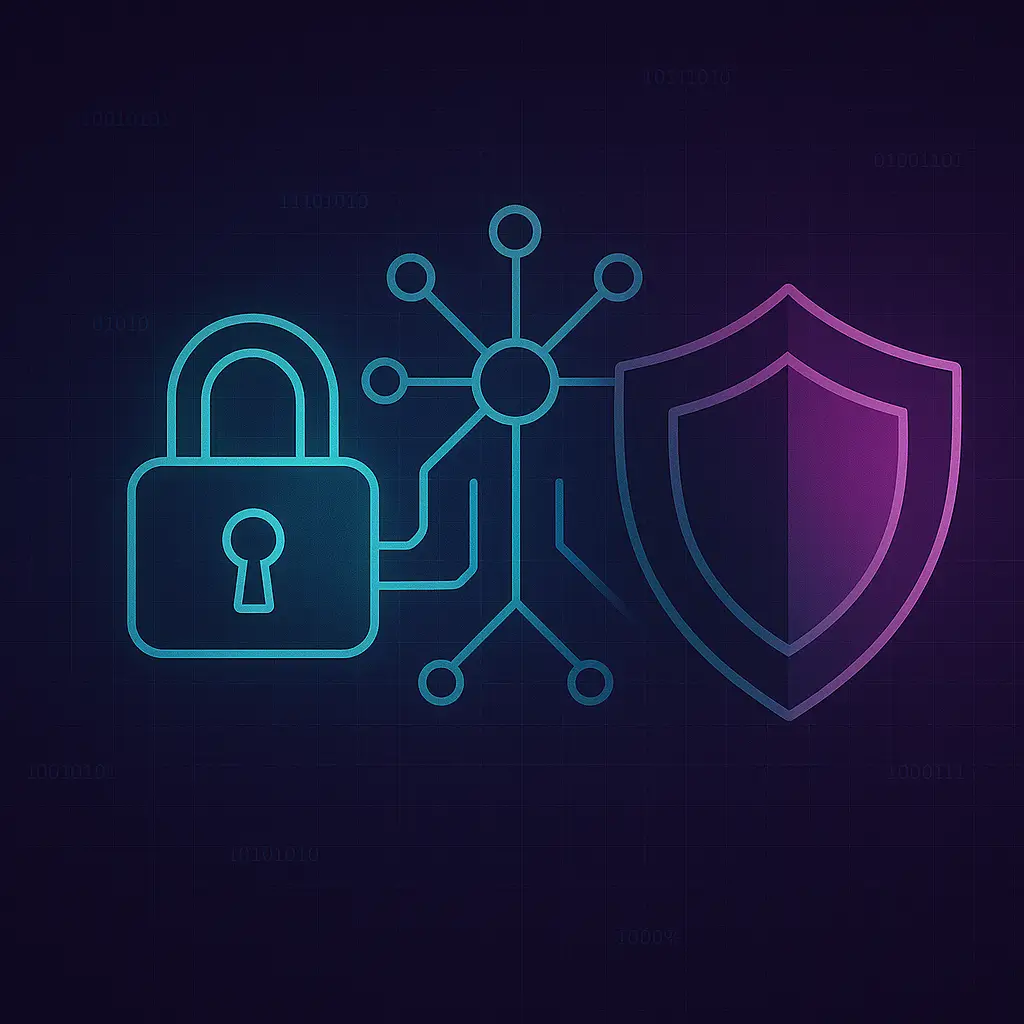 Netzwerk & IT-Sicherheit Symbole - Firewall, VPN, Verschlüsselung