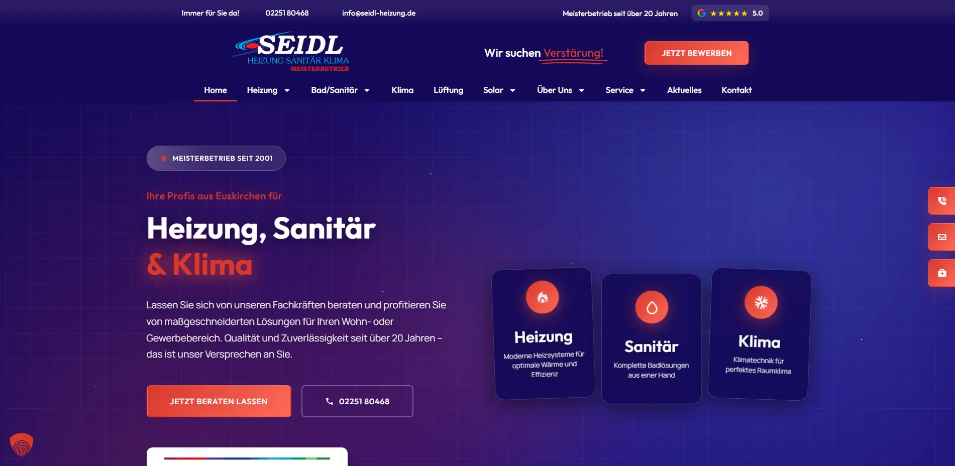 Website Seidl Heizung GbR